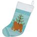 The Holiday Aisle® Merry Christmas Tree Stocking Polyester in Blue | 18 H x 13.5 W in | Wayfair 79EEAF659E26440ABCABF67B5EAACFBE