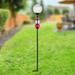 Exhart Solar Crackle Glass Ball Garden Stake w/ Six LED lights & Bead Details, 4 by 30 Inches Glass/Metal | 29.75 H x 3.54 W x 3.54 D in | Wayfair