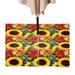 East Urban Home Sunflower Garden Outdoor Water Repellent Tablecloth Polyester in Gray | 60 D in | Wayfair 5CF7686BA2EB480081AB5B02DDF0A2AB