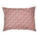 Tucker Murphy Pet™ Cheng Basketweave Stripes Indoor Dog Pillow Polyester/Fleece in Pink/White/Yellow | 7 H x 50 W x 36 D in | Wayfair