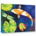 Bungalow Rose 'Kohaku Koi & Dragonfly' Painting Print on Wrapped Canvas Canvas | 8 H x 10 W x 2 D in | Wayfair BAYI6151 34772261
