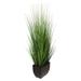 Winston Porter 35.75" Artificial Foliage Grass in Planter Plastic/Metal in Brown | 44 H x 16 W x 12 D in | Wayfair HF0571-GBR