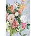 Red Barrel Studio® 'Mottled Flora II' by Victoria Borges - Wrapped Canvas Painting Print Canvas in Green/Pink/White | 12 H x 8 W x 1.25 D in | Wayfair