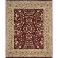 White 24 x 0.25 in Indoor Area Rug - Bungalow Rose Halleh Floral Hand Hooked Area Rug in Brown/Red Polyester | 24 W x 0.25 D in | Wayfair