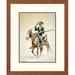 East Urban Home 'A Mounted Infantryman' Framed Graphic Art Wood/Paper in Black/Brown | 24 H x 19.67 W x 1.5 D in | Wayfair