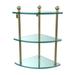 Red Barrel Studio® Morosini 3 Piece Corner Shelf Glass/Metal in Yellow | 15 H x 8 W x 8.22 D in | Wayfair MA-6-SBR