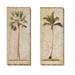 Bay Isle Home™ 'Palm Swirls I & II' 2 Piece Graphic Art on Wrapped Canvas Set Canvas, Solid Wood in Brown/Green | 20" H x 16" W x 1.5" D | Wayfair