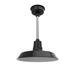 Longshore Tides Haleigh 1 - Light Single Dome LED Pendant, Nylon in Gray/Black | 8.63 H x 16 W x 16 D in | Wayfair BOA-16BK-DR-GA