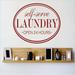 Winston Porter Self Serve Laundry Wall Decal Vinyl in Red | 10 H x 20 W in | Wayfair A756CF43C4AC48219CA1A467B6FBFE42