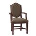 Fairfield Chair Veneta King Louis Back Arm Chair Wood/Upholstered in Red/Brown | 38 H x 21.5 W x 23.5 D in | Wayfair 8710-04_ 3157 73_ MontegoBay