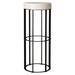 Everly Quinn Round Pedestal Plant Stand Metal in White/Black | 47 H x 17 D in | Wayfair 024DE907CD81457CADCC024448CE6DA9