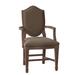 Fairfield Chair Veneta King Louis Back Arm Chair Wood/Upholstered in Brown | 38 H x 21.5 W x 23.5 D in | Wayfair 8710-04_ 3156 72_ Tobacco