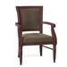 Fairfield Chair Edgemont King Louis Back Arm Chair Wood/Upholstered in Red/Brown | 36.5 H x 23.5 W x 25.5 D in | Wayfair