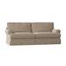 Rosecliff Heights Brookner 91" Rolled Arm Sofa w/ Reversible Cushions Polyester in Brown | 31 H x 91 W x 43 D in | Wayfair