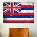 Winston Porter Hawaii Flag, Grunge Painted Graphic Art on Canvas Canvas/Metal in Blue/Gray/Red | 8 H x 12 W x 0.75 D in | Wayfair