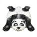 Black/White 27 x 0.5 in Area Rug - Zoomie Kids Panda Playmat Faux Fur | 27 W x 0.5 D in | Wayfair 24625