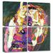 Vault W Artwork 'Virgins' by Gustav Klimt 4 Piece Painting Print on Wrapped Canvas Set Canvas in White | 36 H x 36 W x 2 D in | Wayfair