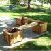 August Grove® Brashear Wooden Planter Outdoor Bench Wood/Natural Hardwoods in Brown | 18.25 H x 160 W x 21 D in | Wayfair