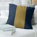 East Urban Home South Bend Pillow Polyester/Polyfill/Leather/Suede in Blue/Yellow | 14 H x 14 W x 3 D in | Wayfair 7E36F3D2A2254F65895818A4A252C3E6