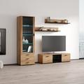 Orren Ellis Sabala Entertainment Center for TVs up to 65" Wood in Brown | Wayfair 7867323041DB43B497294762AF4A10F3