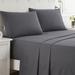 Latitude Run® Bruyn Double Brushed Hotel Luxury Sheet Set w/ Extra Soft Sheets & Pillowcases Microfiber/Polyester in Gray | Split King | Wayfair