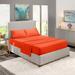 Latitude Run® Bruyn Double Brushed Hotel Luxury Sheet Set w/ Extra Soft Sheets & Pillowcases Microfiber/Polyester in Orange | Split King | Wayfair