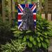 The Holiday Aisle® English Union Jack British Flag 2-Sided Garden Flag, Polyester in Gray/Blue/Black | 15 H x 11 W in | Wayfair