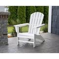 POLYWOOD® Nautical Curveback Adirondack Chair in Black | 40.5 H x 34.38 W x 34.38 D in | Wayfair AD610BL