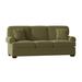 Fairfield Chair Dyer 86" Recessed Arm Sofa Polyester/Other Performance Fabrics/Genuine Leather in Green | 38 H x 86 W x 36 D in | Wayfair