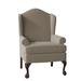 Wingback Chair - Fairfield Chair Vaughn 30.5" Wide Slipcovered Wingback Chair Fabric in White/Brown | 44 H x 30.5 W x 31 D in | Wayfair