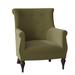 Armchair - Fairfield Chair Cecilia 31" Wide Tufted Armchair Polyester/Other Performance Fabrics in Green/Brown | 39 H x 31 W x 32 D in | Wayfair