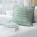 East Urban Home Handwritten Family Love Quote Pillow Polyester/Polyfill/Leather/Suede in Green | 14 H x 14 W x 3 D in | Wayfair