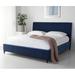 Mercury Row® Biller Low Profile Storage Platform Bed Upholstered/Polyester in Blue | 48.8 H x 66.5 W x 88.2 D in | Wayfair
