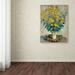 Vault W Artwork Jerusalem Artichoke Flowers by Claude Monet - Print on Canvas in Green/Yellow | 19 H x 14 W x 2 D in | Wayfair BL01369-C1419GG