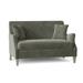 Fairfield Chair Leland 54.5" Recessed Arm Settee Polyester in Green/Brown | 35 H x 54.5 W x 36 D in | Wayfair 5706-40_9953 22_Walnut