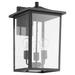 Red Barrel Studio® Lindesay 3 - Bulb Seeded Glass Outdoor Wall Lantern Aluminum/Glass/Metal in Black | 18 H x 11 W x 5 D in | Wayfair