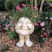 HomeStyles Muggly's Granny Joy Face Statue Planter Fiberglass/Resin/Plastic/Concrete/Stone in White | 12 H x 8.5 W x 9 D in | Wayfair 38515