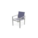 Telescope Casual Tribeca Café Stacking Patio Dining Chair Sling in Gray | 34 H x 24 W x 24.5 D in | Wayfair 1T7Y74901