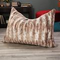 Latitude Run® Pillow Saxx 3.5 Foot Giant Décor Floor Pillow, Premium Luxe Fur Faux Fur/Fade Resistant in Brown | 34 H x 44 W x 15 D in | Wayfair