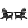 Three Posts™ Hartington Folding Adirondack Chair Plastic/Resin in Black | 35 H x 29 W x 36 D in | Wayfair 71B987335AA845B1A69E304AF7C2EEE8