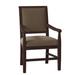 Fairfield Chair Chatham King Louis Back Arm Chair Wood/Upholstered/Fabric in Brown | 37.5 H x 23 W x 24 D in | Wayfair 5432-04_ 9508 17_ Espresso
