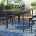 Bay Isle Home™ Outdoor Dining Table Garden Furniture for Deck Porch Steel Metal in Gray | 28.3 H x 59.1 W x 59.1 D in | Wayfair