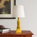 Ophelia & Co. Whittier 19" Resin Table Lamp Resin/Linen in White/Yellow | 18.5 H x 9 W x 9 D in | Wayfair 833711ADDDFB4100937E7EFBCED5263B