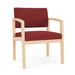 Lesro Lenox Wood 24.5" W Fabric Seat Waiting Room Chair w/ Wood Frame Wood in Red/Pink/Gray | 32 H x 24.5 W x 25.5 D in | Wayfair LW1201.WWL-01ADGF