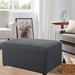 Red Barrel Studio® Ultra Soft Box Cushion Ottoman Slipcover Polyester in Gray | 15 H x 42 W x 16 D in | Wayfair 379B357C9BD34CFF87990D198778E1C4