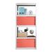 Rebrilliant Kibby 76.9" H x 32.1" W x 16.4" D Shelving Unit Wood/Wire/Metal in Red/White | 76.9 H x 32.1 W x 16.4 D in | Wayfair