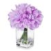 Mercer41 Silk Dahila Floral Arrangements & Centerpieces in Vase Silk in Indigo | 10 H x 6 W x 6 D in | Wayfair 1FED818CCF624865B2B4B4F8A3E6CD03