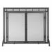 Latitude Run® Alashia Single Panel Iron Fireplace Screen Iron in Black/Gray | 31 H x 39 W in | Wayfair X800285