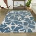 Blue/White 31 x 0.45 in Area Rug - Highland Dunes Koski Geometric Area Rug Polypropylene | 31 W x 0.45 D in | Wayfair