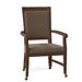 Fairfield Chair Pryor King Louis Back Arm Chair Wood/Upholstered/Fabric in Brown | 38.5 H x 24.5 W x 24.5 D in | Wayfair 8778-A4_ 9508 05_ Walnut